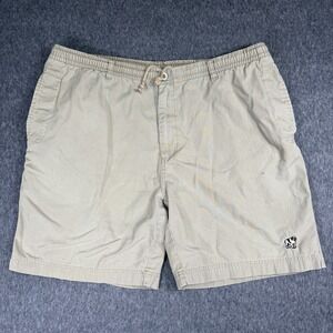 Big Dogs Shorts Men's L Vintage Beige Cotton Size 40 Y2K Stain